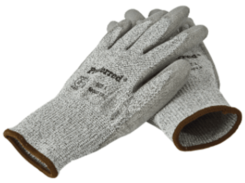 MEDIUM Cut Level 2 Gray Pu / Gray Hppe Liner Proferred Cut Resistant Gloves (Pkg/6)
