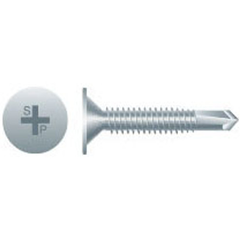 #10-24 x 1-1/4" Phillips Wafer Head Self-Drilling Screw, #3 Zinc Plated (3000/Bulk Pkg)