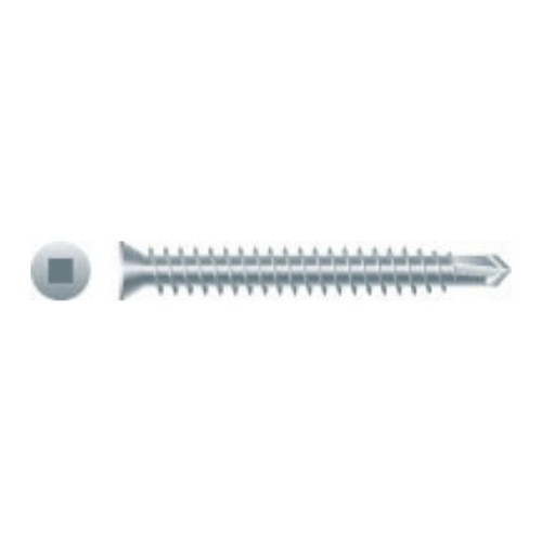 #6-20 x 2-1/4" Square Drive Trim Head Self-Drilling Screw, #2 Zinc Plated (3000/Bulk Pkg)