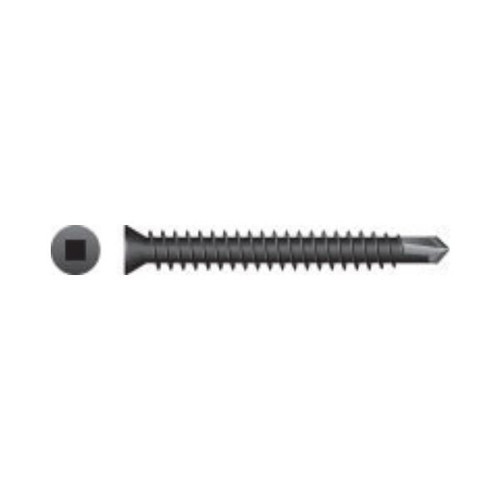 #6-20 x 1-5/8" Square Drive Trim Head Self-Drilling Screw, #2 Phosphate Coating (5000/Bulk Pkg)