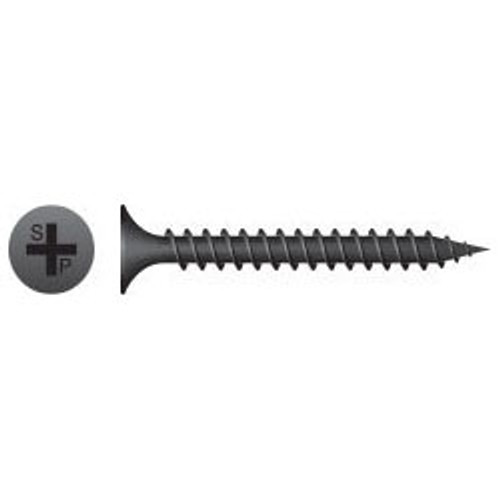 #6 x 1-1/8" Phillips Bugle Head, Fine Thread Drywall Screw Phosphate Coated (10000/Bulk Pkg)