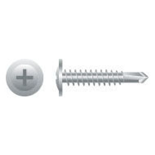 #8-18 x 1" 410 Stainless Steel Phillips Modified Truss (R/W) Head, Passivated & Waxed Self-Drilling Screws, #2 (4000/Bulk Pkg)