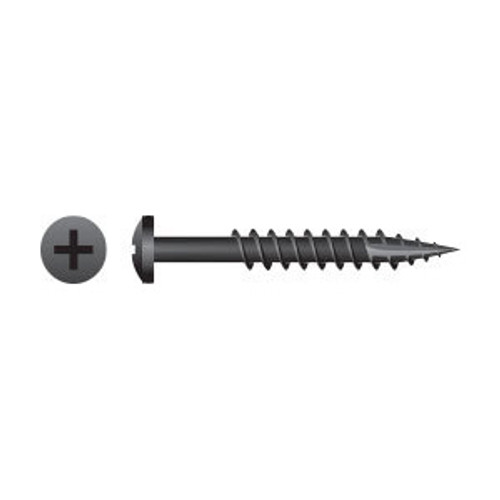 #6-20 x 1-1/2" Face Framing #7 Phillips Pan Head, Type 17 Screws, Black Oxide (7000/Bulk Pkg)