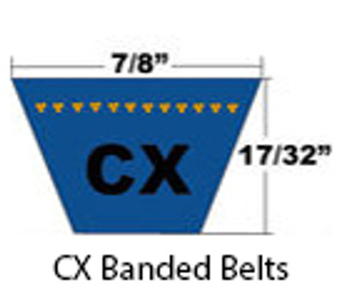 Dura-Extreme Band Classical Cogged Classical V-Belts 15 0.44 x 42.27in OC (1/Pkg.)