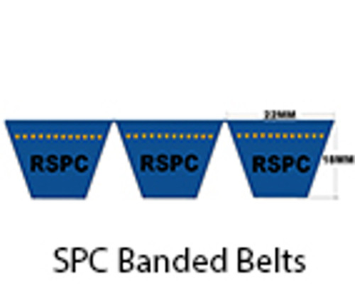 Dura-Prime Metric Banded SPA V-Belt, SPC 22 x 3400mm PL (1/Pkg.)