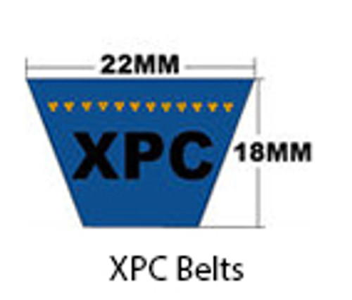 Dura-Prime Metric Cogged XPC V-Belt, 22 x 2000mm PL (1/Pkg.)