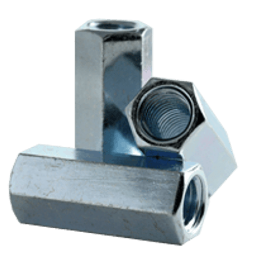 5/8"-11 x W13/16" x L2 1/8" Regular Hex Coupling Nut, A563, Grade A, Zinc Cr+3 (20/Pkg.) 5/8"-11 x W13/16" x L2 1/8" Regular Hex Coupling Nut, A563, Grade A, Zinc Cr+3 (20/Pkg.)