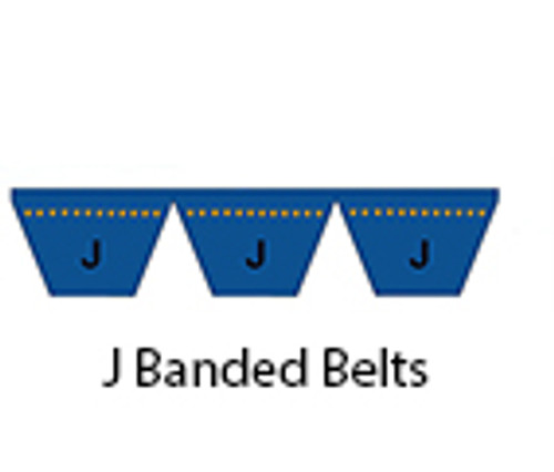 Poly Banded V-Belt, Belt J Poly V, 18in PL, 10 Rib (1/Pkg.)