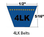 Dura-Ultimate Aramid Cord Dry Wrapped Belt 4LK 1/2 x 22in OC (AK20) (1/Pkg.)