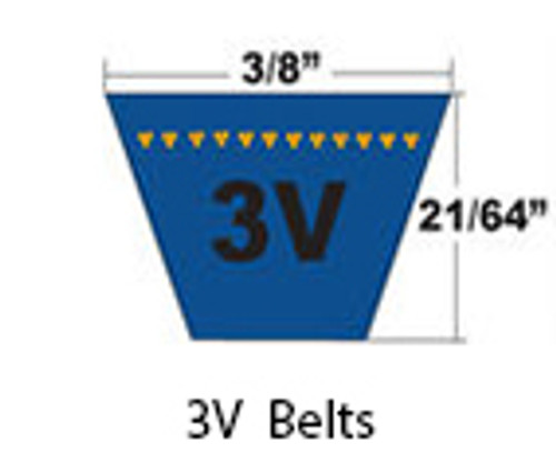 Dura-Prime Wedge Wrapped V-Belt 3V 3/8 x 150in OC (1/Pkg.)