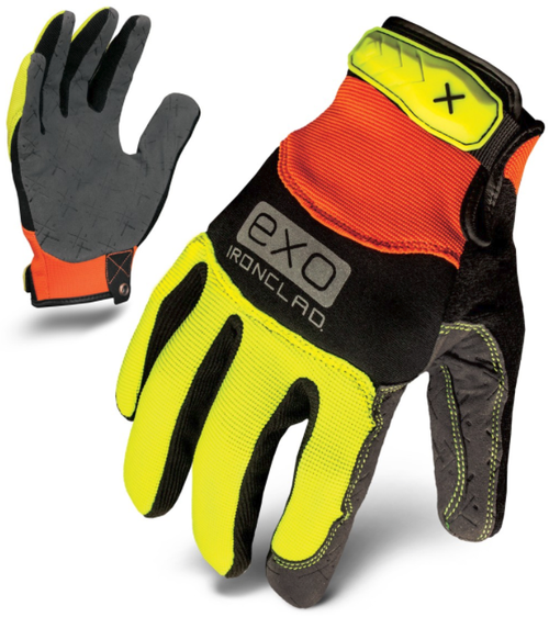 Ironclad EXO Pro Hi-Viz Abrasion Motor & Work Gloves, Large #EXO2-HVP-04-L (1 Pair)