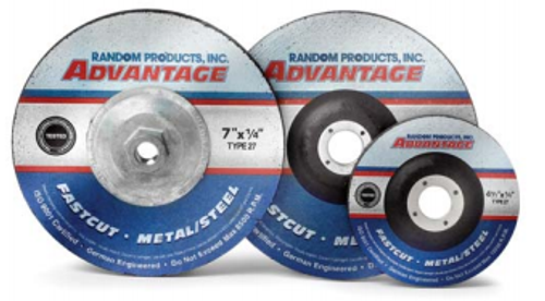 5X1/4X5/8-11 Type 27 Grinding Wheels, Advantage Fastcut - Metal (10/Pkg.)