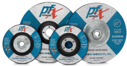 4-1/2 x 1/4 x 7/8 Type 27 Wheels, PFX/Germany Aluminum (25/Pkg.)