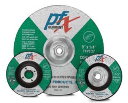 4 x 1/4 x 5/8 Type 27 Wheels, PFX/Germany-Masonry-Stone-Concrete-Cast Iron (25/Pkg.)