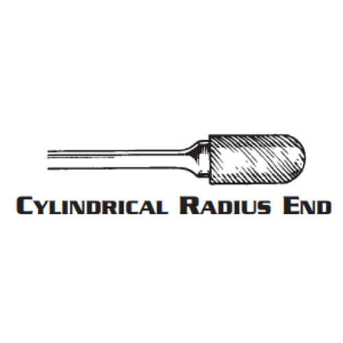 CYLINDRICAL RADIUS END CARBIDE BURR SC-11 DOUBLE CUT 1/8 x 1/2 x 1/4 (1/Pc.)