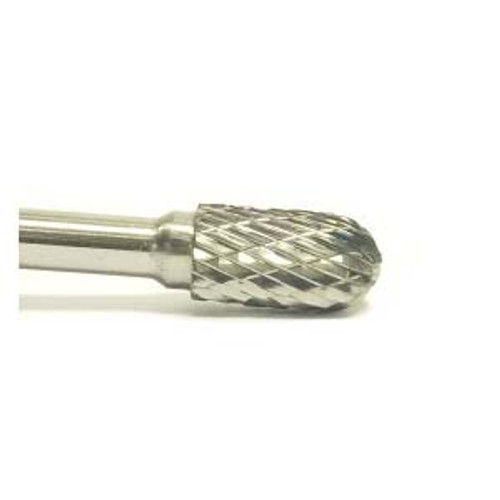 CYLINDRICAL RADIUS END CARBIDE BURR SC-2 DOUBLE CUT 5/16 x 3/4 x 1/4 (1/Pc.)