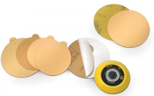6" 100-Grit PSA Gold Paper Sanding Discs (100/Pkg.)