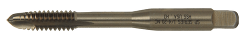 M12-1.75 Reduced Neck Spiral Point Taps, Type 29-AG Gold Oxide (Qty. 1), Norseman Drill #24614