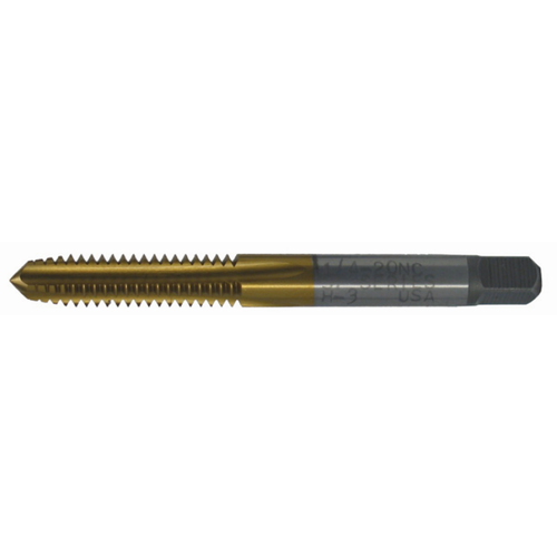 M7-1.00 Metric - Straight Flute Plug Taps Titanium Nitride Type 32-AGN (Qty. 1), Norseman Drill #37802