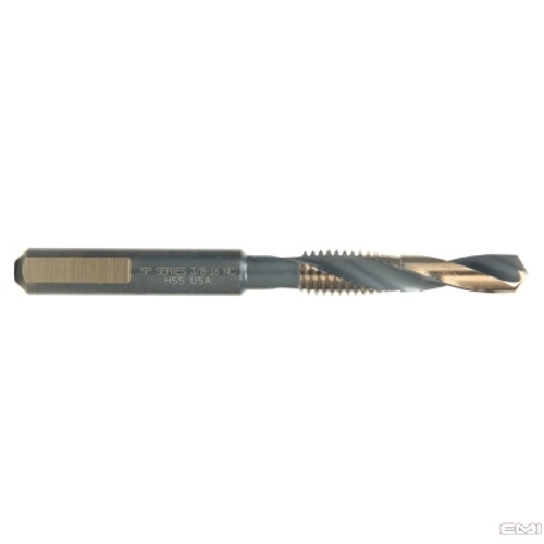 #5-.80 HSS Combination Drill & Tap Type 40-AG Gold Oxide (Qty. 1), Norseman Drill #85941