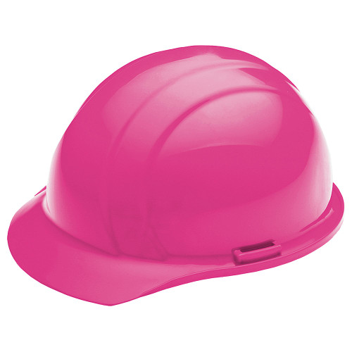 ERB Safety Cap Style: Hi-Viz Pink, 4-Point Nylon Suspension With Slide-Lock Adjustment Safety Helmet Safety Hat (12/Pkg.)