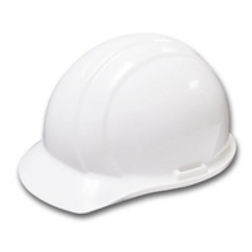 ERB Safety Cap Style: White, 4-Point Nylon Suspension With Ratchet Adjustment Safety Helmet Safety Hat (Qty. 1)