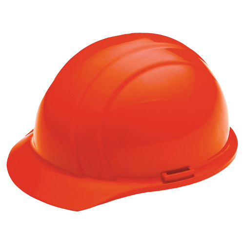 ERB Safety Cap Style: Hi-Viz Orange, 4-Point Nylon Suspension With Ratchet Adjustment Safety Helmet Safety Hat (12/Pkg.)