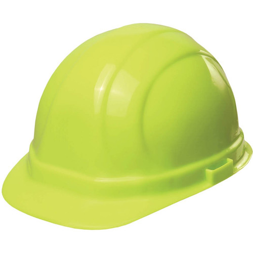 ERB Safety Omega ll Cap Style: Hi-Viz Lime, 6-Point Nylon Suspension With Slide-Lock Adjustment Safety Hat (12/Pkg.)
