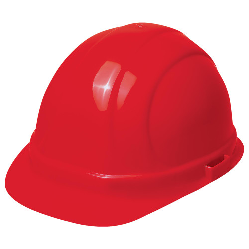 ERB Safety Omega ll Cap Style with Mega Ratchet: Red, 6-Point Nylon Suspension With Ratchet Adjustment Safety Hat (12/Pkg.)