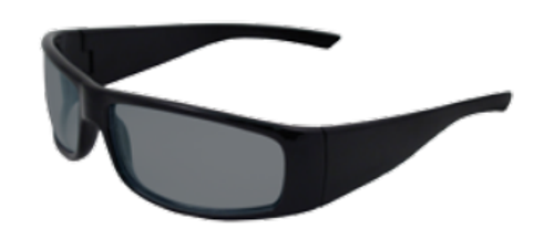 Safety Glasses Black Frame Gray Lens (12/Pkg.)