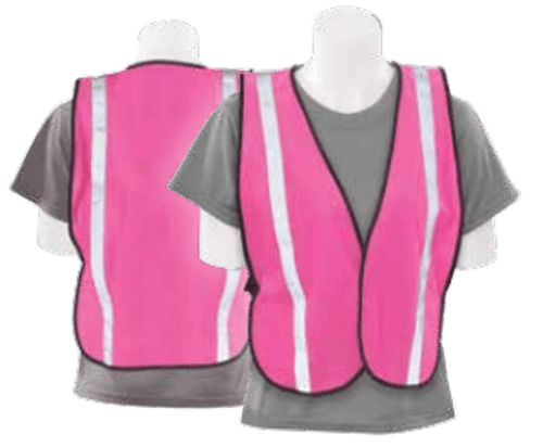 Delta Plus One Size Fits Most S102 Pink Non-ANSI Vest Tricot Pink w/Reflective Tape - Hook & Loop #WEL61728HP Delta Plus One Size Fits Most S102 Pink Non-ANSI Vest Tricot Pink w/Reflective Tape - Hook & Loop #WEL61728HP