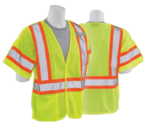 Delta Plus 2X-Large S622 Lime ANSI Class 3 Mesh Break-Away Hi-Viz Lime - Hook & Loop #WEL63250HL2X