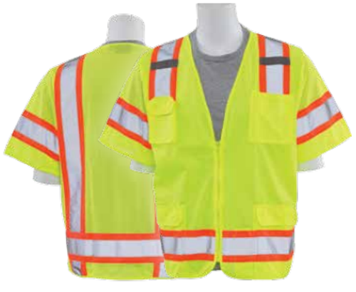 2X-Large S680 Lime ANSI Class 3 Vest Mesh Hi-Viz Lime - Zipper