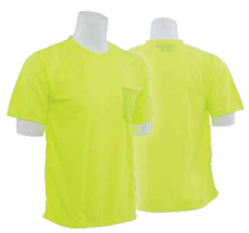 9006 Lime Medium Non-ANSI Short Sleeve T-Shirt Birdseye Knit Mesh Hi-Viz Lime