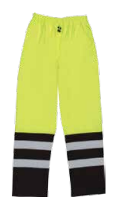 2X-Large S849 Lime ANSI Class E Two-Tone Rain Pants Hi-Viz Lime