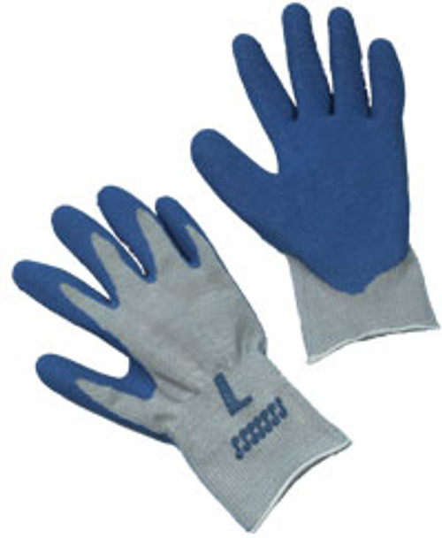 ERB Blue Latex Coated String Crinkle Finish Gloves, SMALL (12/Pairs) #WEL14404BLSM