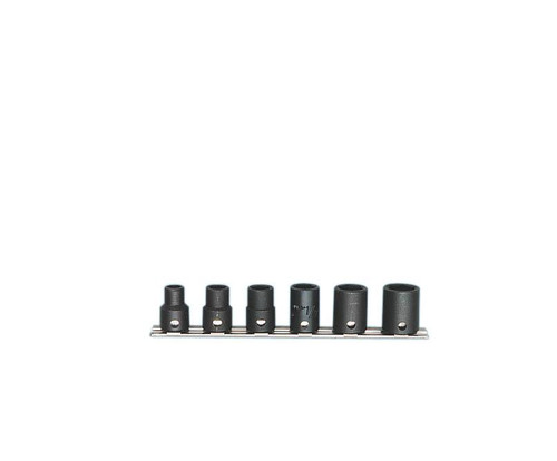 3/8" 6pc Rail, 6PT Impact Sockets, Martin Sprocket #IB6K 3/8" 6pc Rail, 6PT Impact Sockets, Martin Sprocket #IB6K