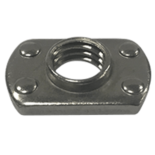 1/4"-20 Spot Weld Nut, 4 Projections (4000/Bulk Pkg.)