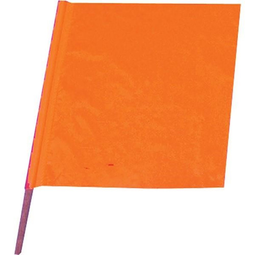 Cortina All-Weather Traffic Flag, 18" x 18" w/ 30" Dowel