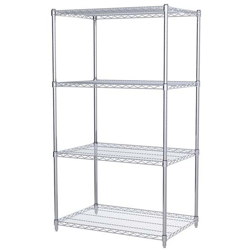 Akro-Mils? Wire Shelf Starter Unit, 63" Shelf Post, 24" x 36" Wire Shelf