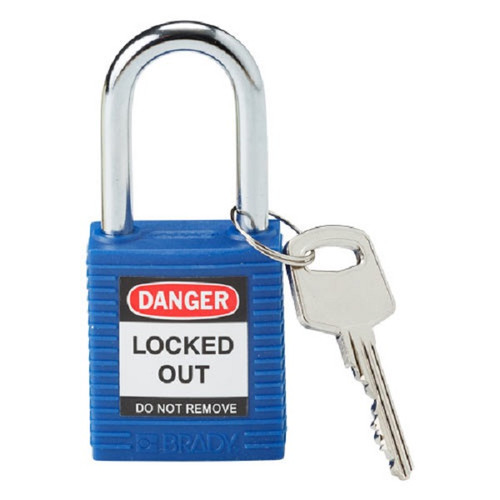 Brady? Safety Padlock, Blue, 1/Pkg