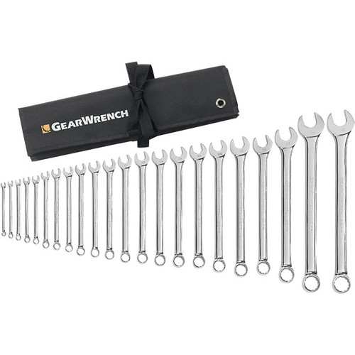 GearWrench? 22-Piece, 12-Point Long Pattern Combination Wrench Set, Metric