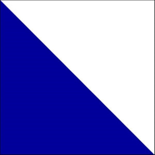 Presco Patterned Roll Flagging, Standard, 1 3/16" x 300', White/Blue
