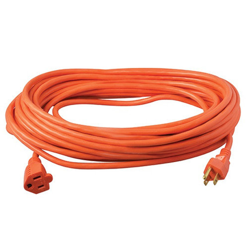 Woods Wire Outdoor Round Vinyl Extension Cord, 50 ft, 1 Outlet, Orange, 1/EA #529