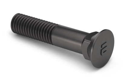 1/2-13 x 1 3/4 J429 Grade 5 #3 Head Plow Bolt Flat Head Zinc Clear Trivalent (150/Pkg)