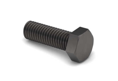M10-1.5 x 20 ISO 8.8 Hex  Head Cap Screw DIN 933 Fully Threaded Zinc Clear Trivalent (750/Pkg)