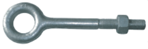 3/8" x 3" Plain Pattern Nut Eye Bolt, Hot Dipped Galvanized (180/Pkg.)