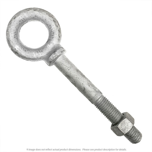 3/8" x  4-1/2" Shoulder Pattern Nut Eye Bolt, Hot Dipped Galvanized (180/Pkg.)