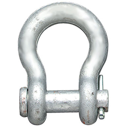 1-1/4" x 1-3/8" Round Pin Anchor Shackles, Hot Dipped Galvanized (12/Pkg)
