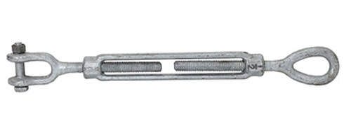 1" x 24" Forged Turnbuckles - Hot Dipped Galvanized - Eye/Jaw (4/Pkg)